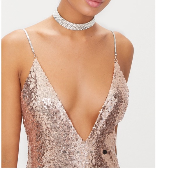 Rose Gold Sequined dress from PLT - Picture 4 of 9